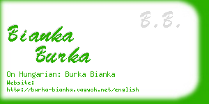 bianka burka business card